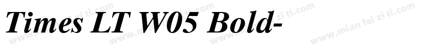 Times LT W05 Bold字体转换